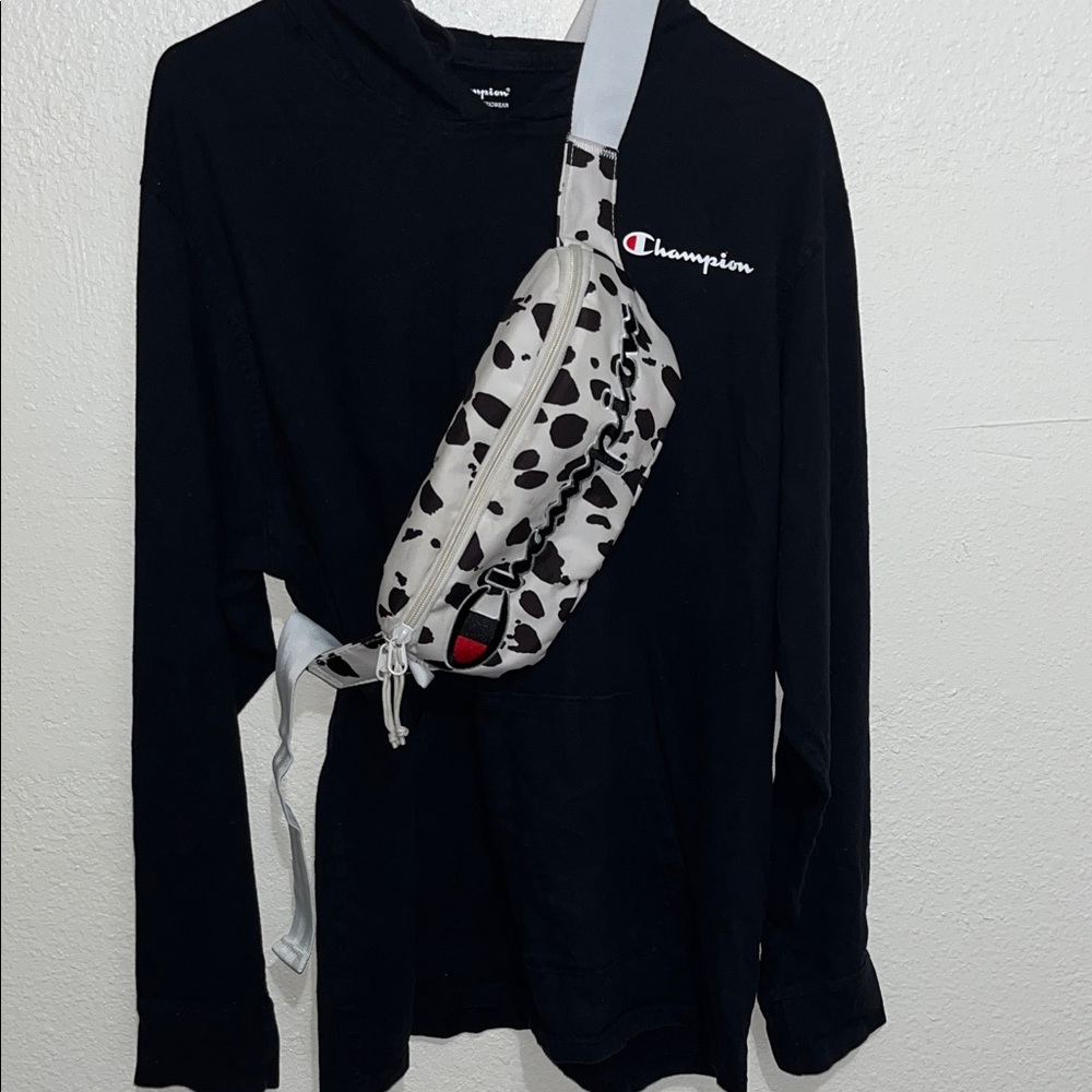 Champion woman Black Hoodie with Logo